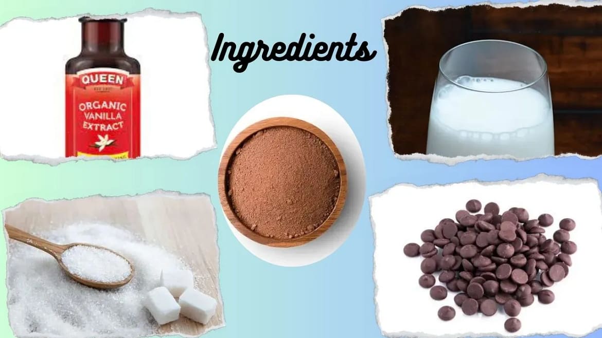 Hot chocolate ingredients