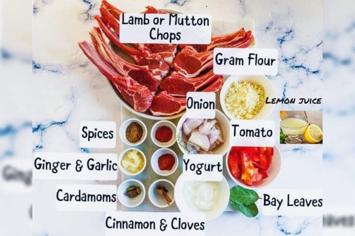 Mutton chops ingredients